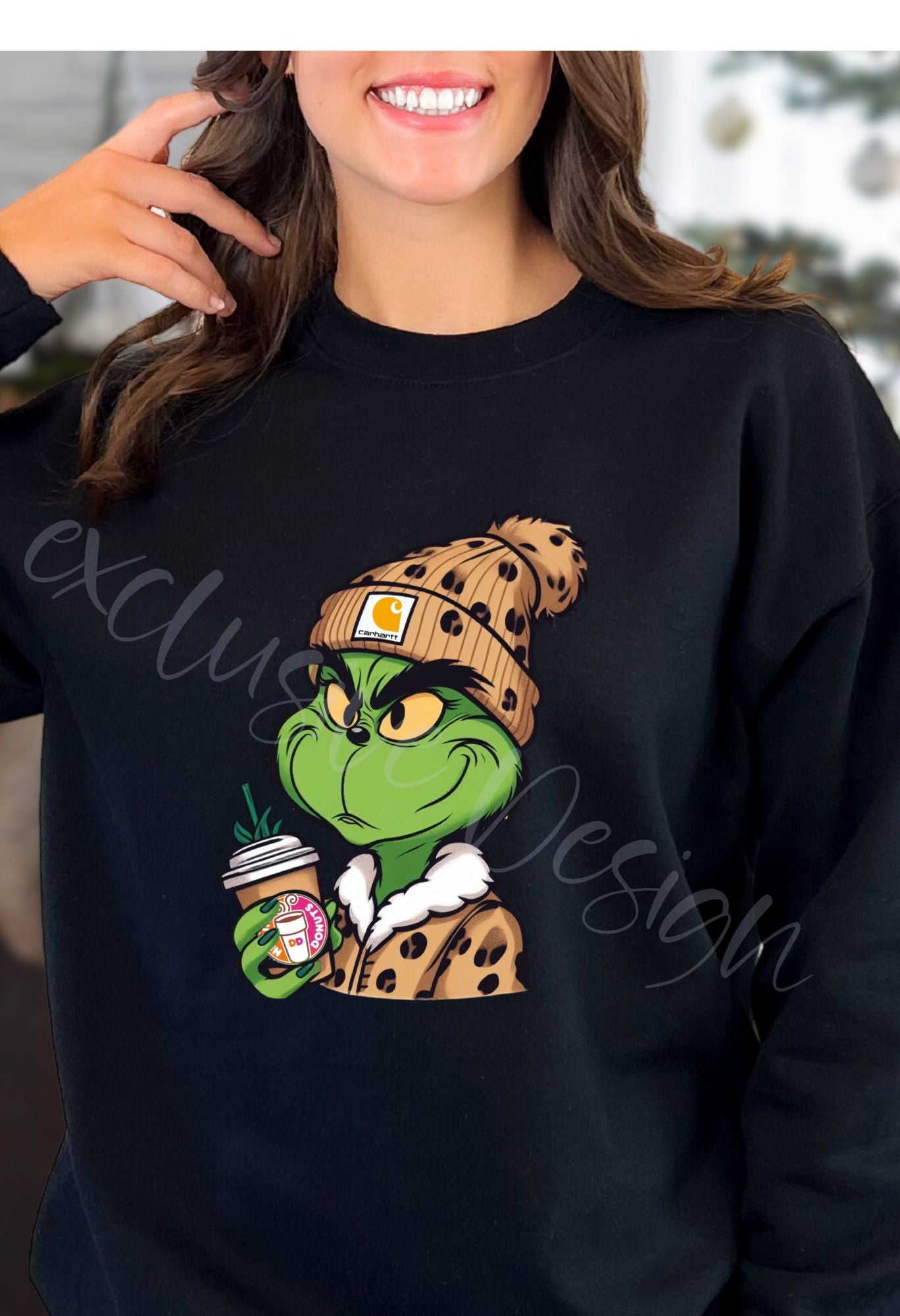 Car....Dunkin Grinch Sweatshirt