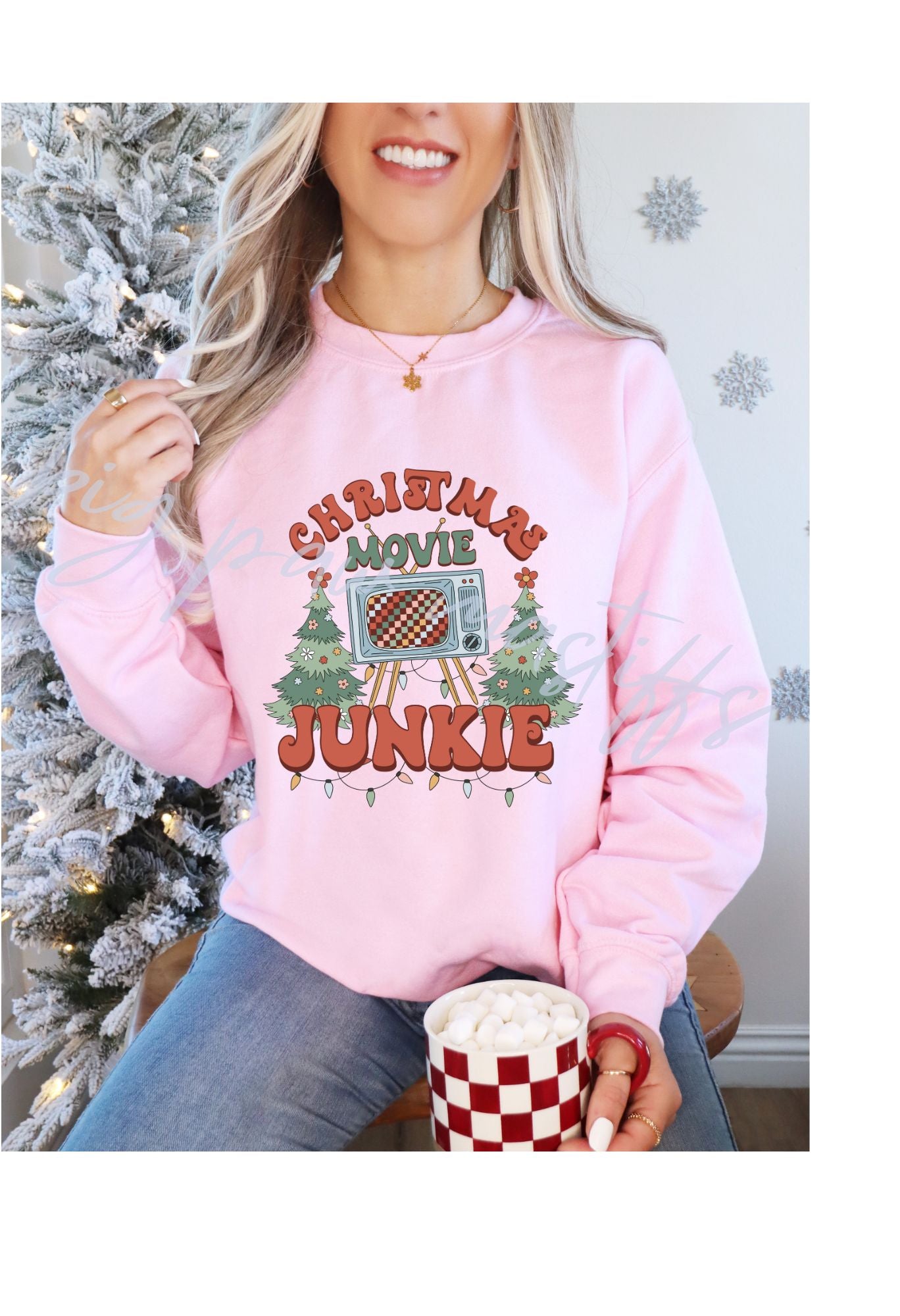 Christmas Movie Junkie Retro (options) T Shirt/Sweatshirt