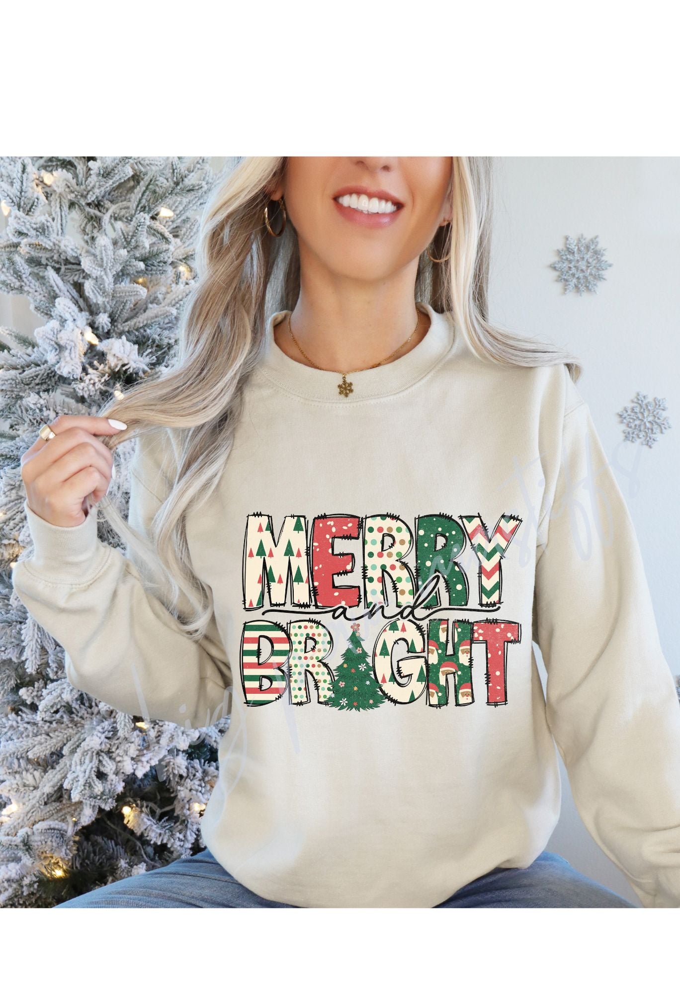 Merry & Bright Doodle T Shirt/Sweatshirt