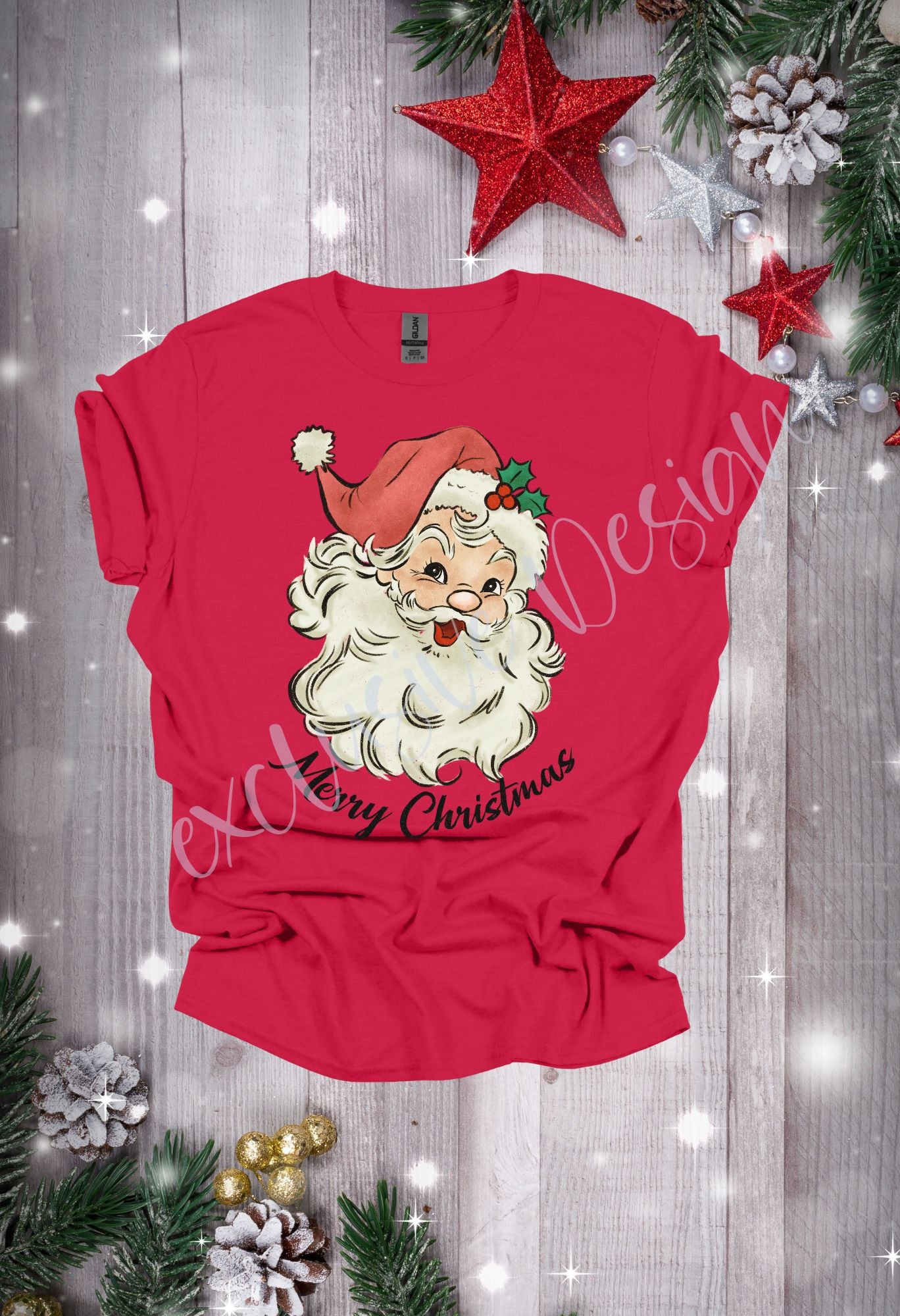 Vintage Santa Merry Christmas T Shirt/Sweatshirt