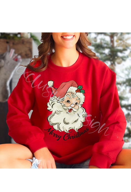 Vintage Santa Merry Christmas T Shirt/Sweatshirt