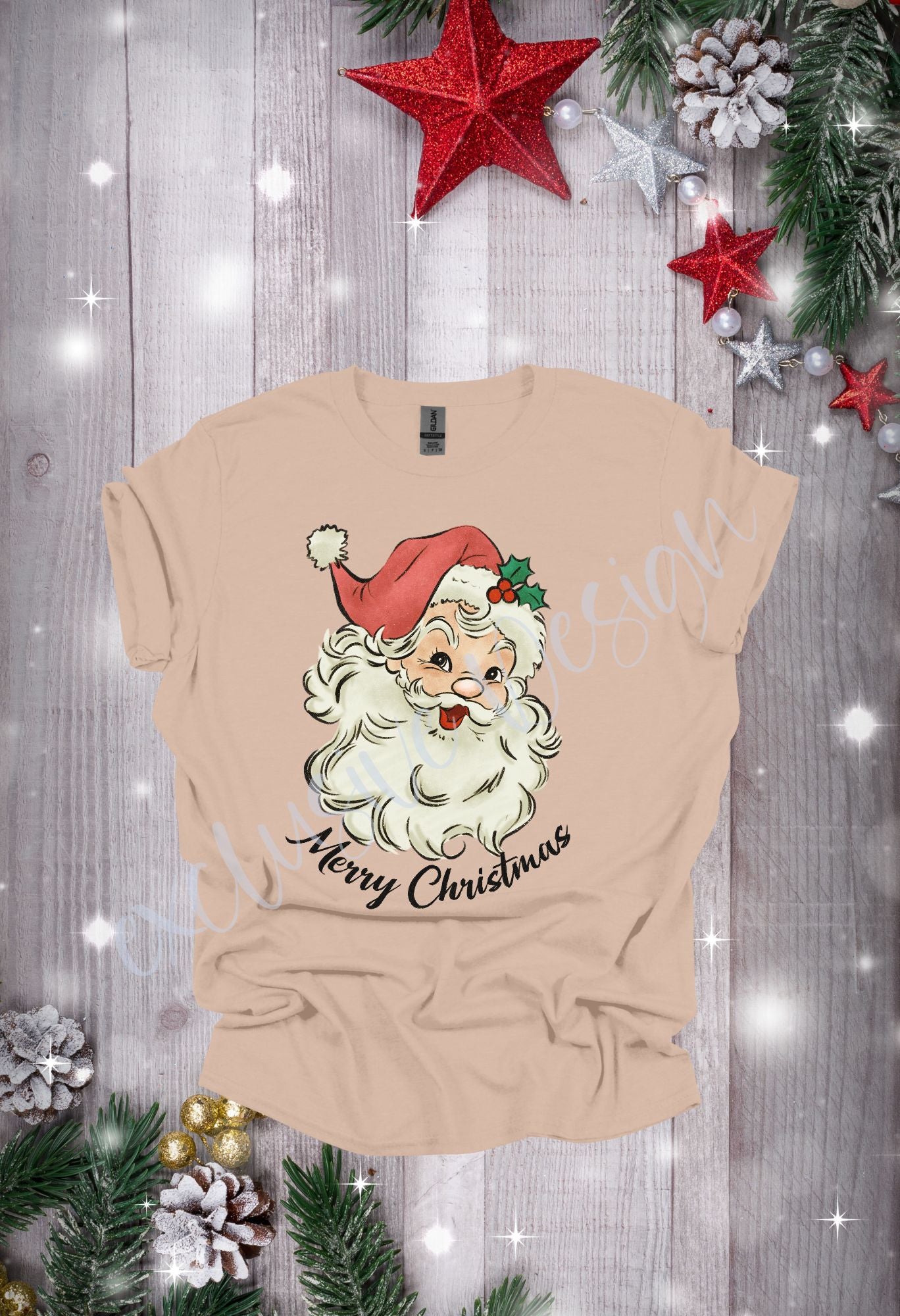 Vintage Santa Merry Christmas T Shirt/Sweatshirt