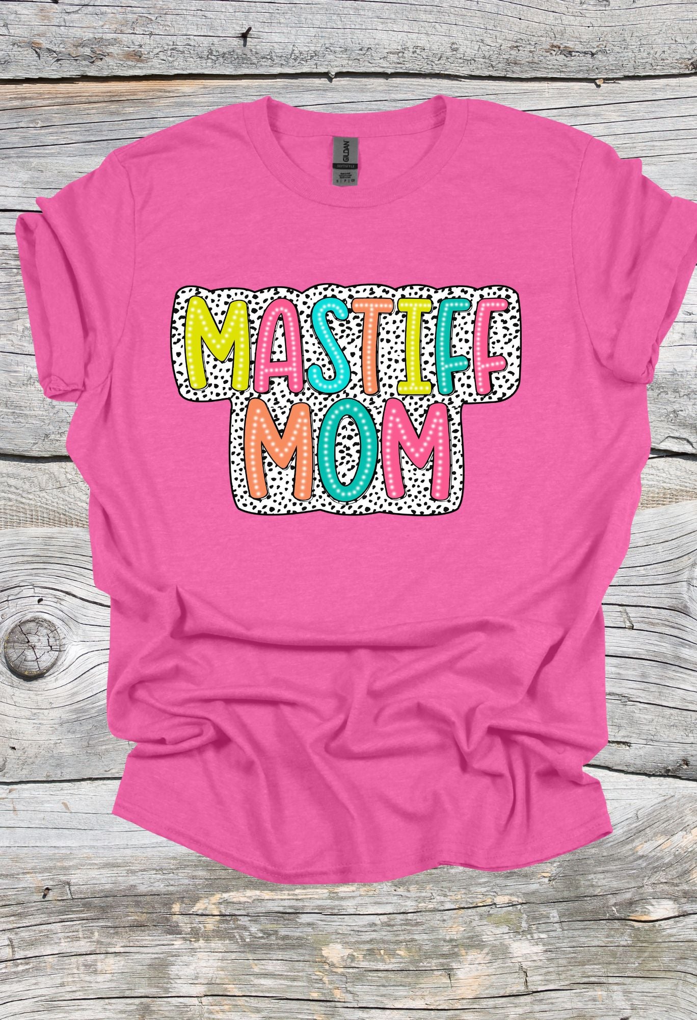 Mastiff Mom Dalmatian Print T Shirt