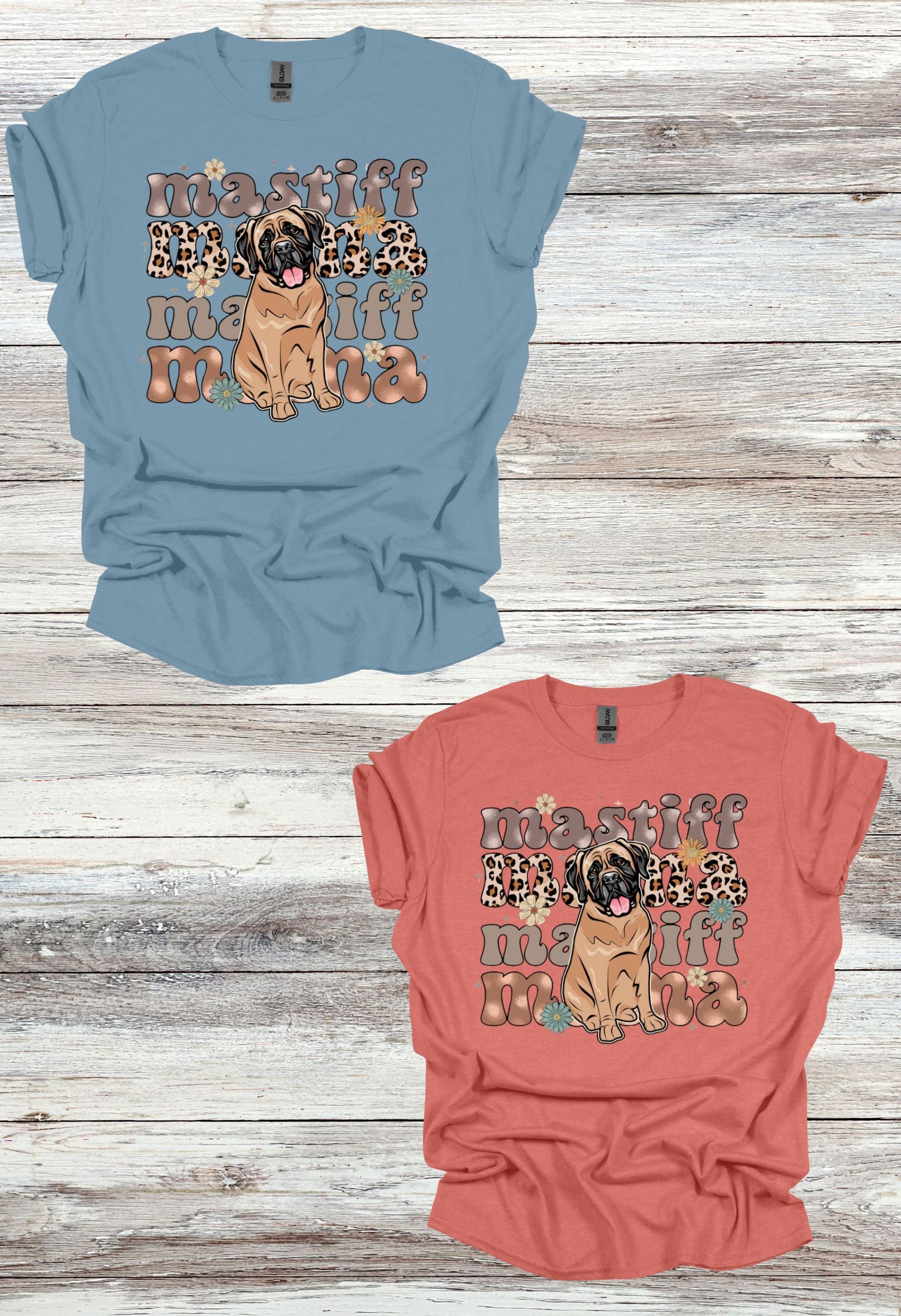 Mastiff Mama Stacked T Shirt