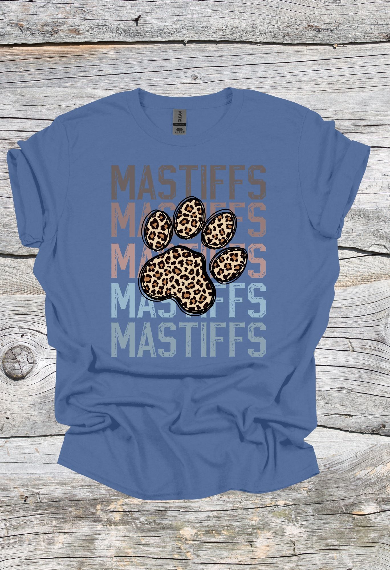 Mastiffs Stacked w/ Leopard Paw T Shirt