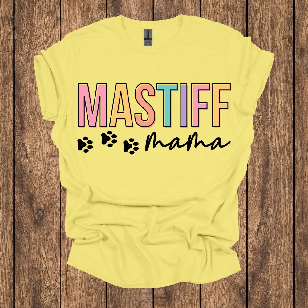 Mastiff Mama Pastel w/ pawprints T Shirt