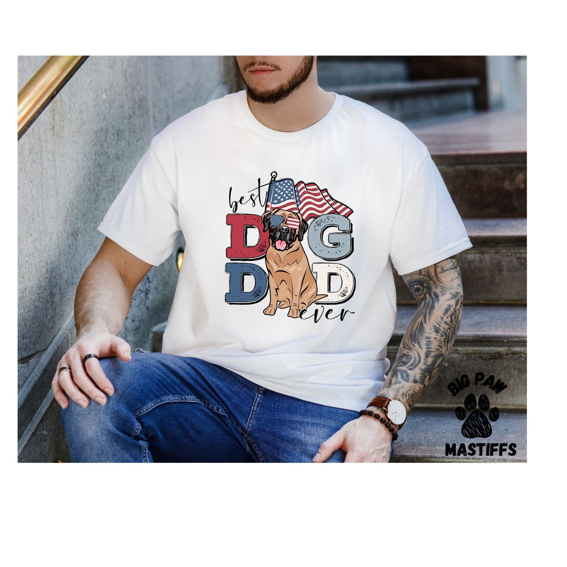 Best Dog Dad (Mastiff) T-Shirt