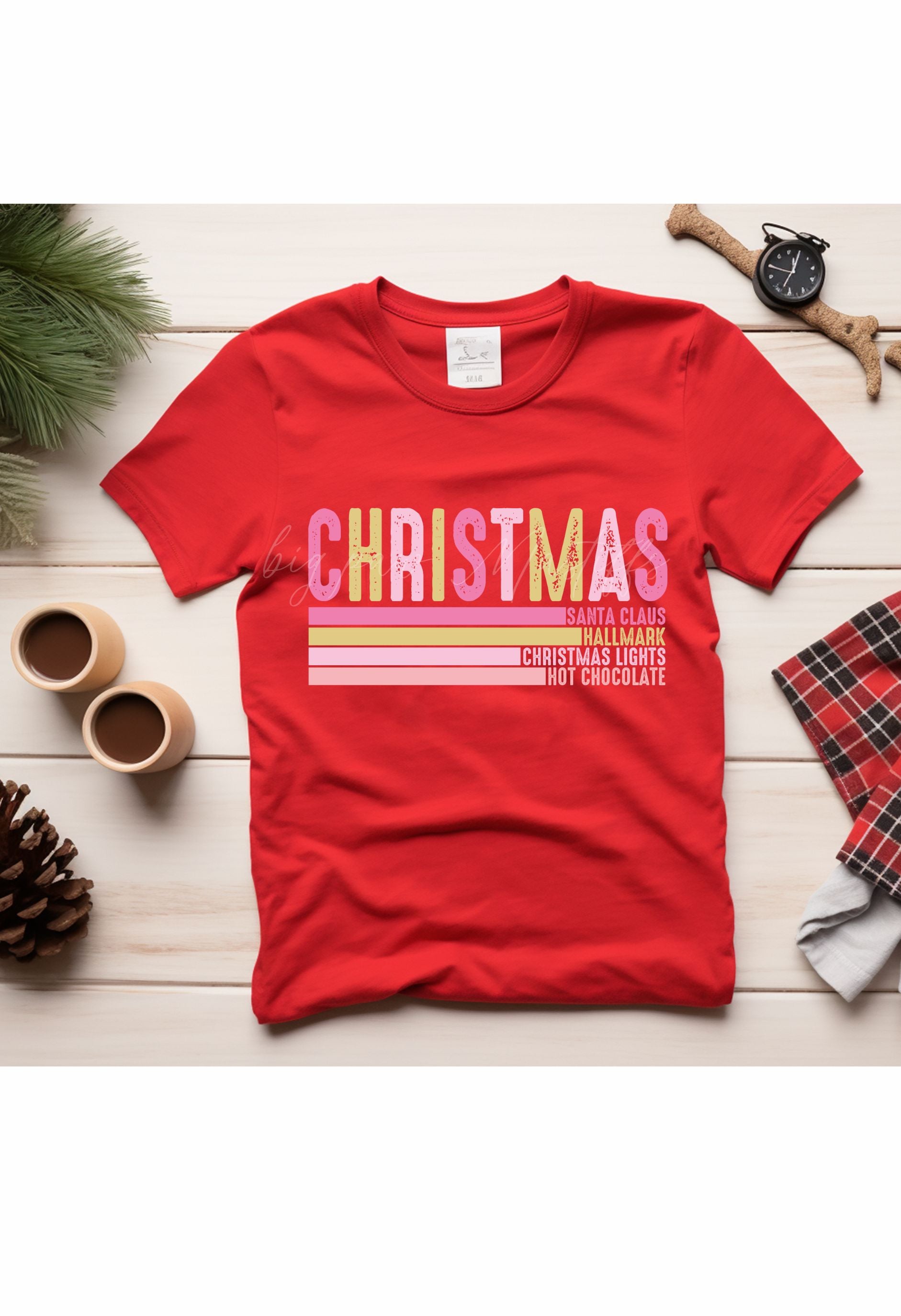 Merry Christmas (Pink, Santa, Hallmark) T Shirt/Sweatshirt