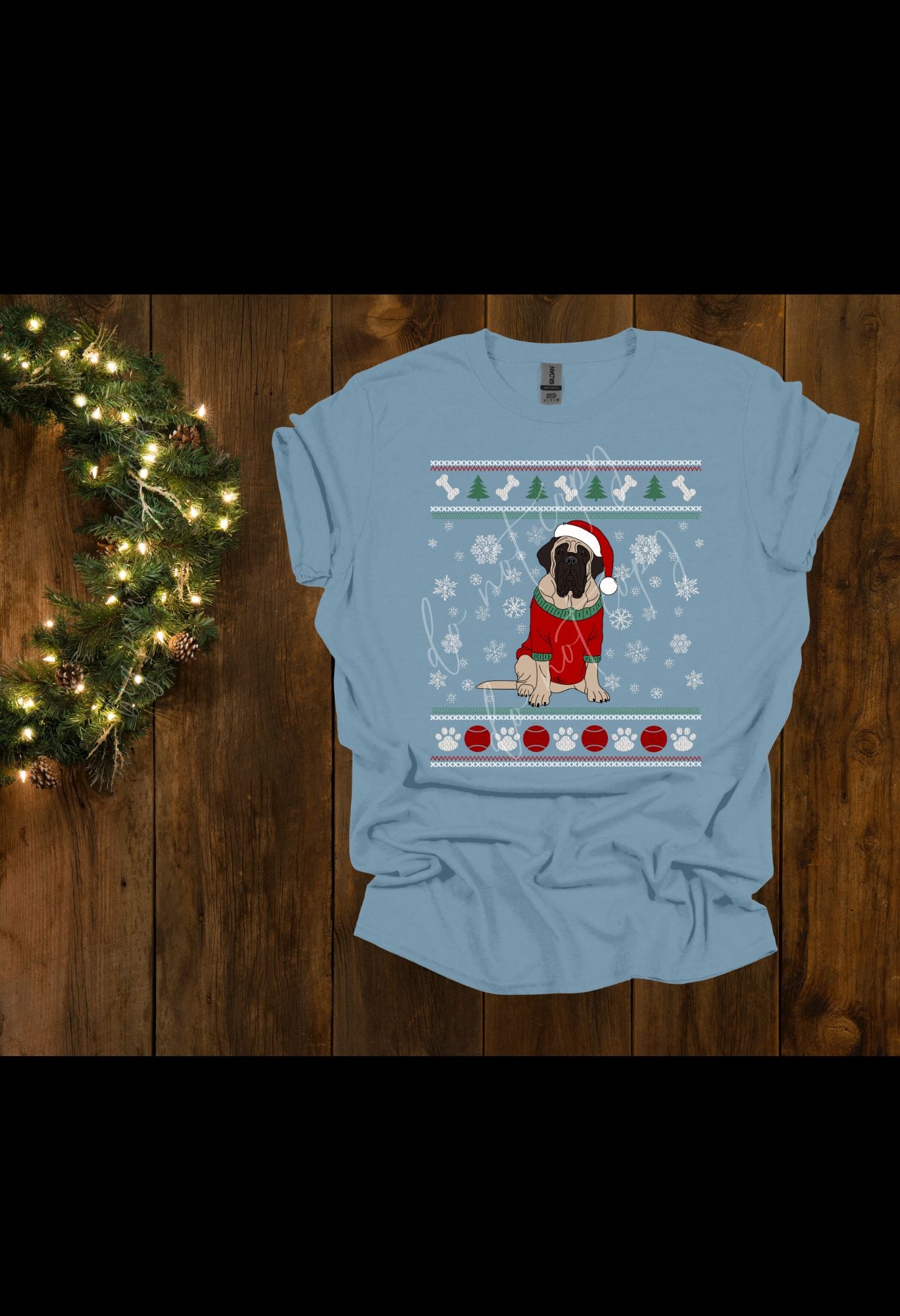 Mastiff Christmas Sweater T Shirt/Sweatshirt