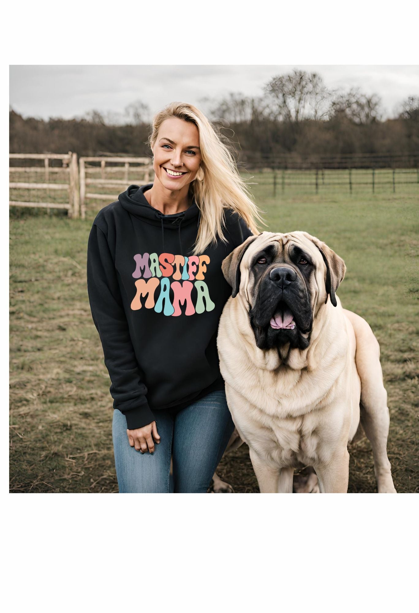 Mastiff Mama Retro T Shirt / Sweatshirt