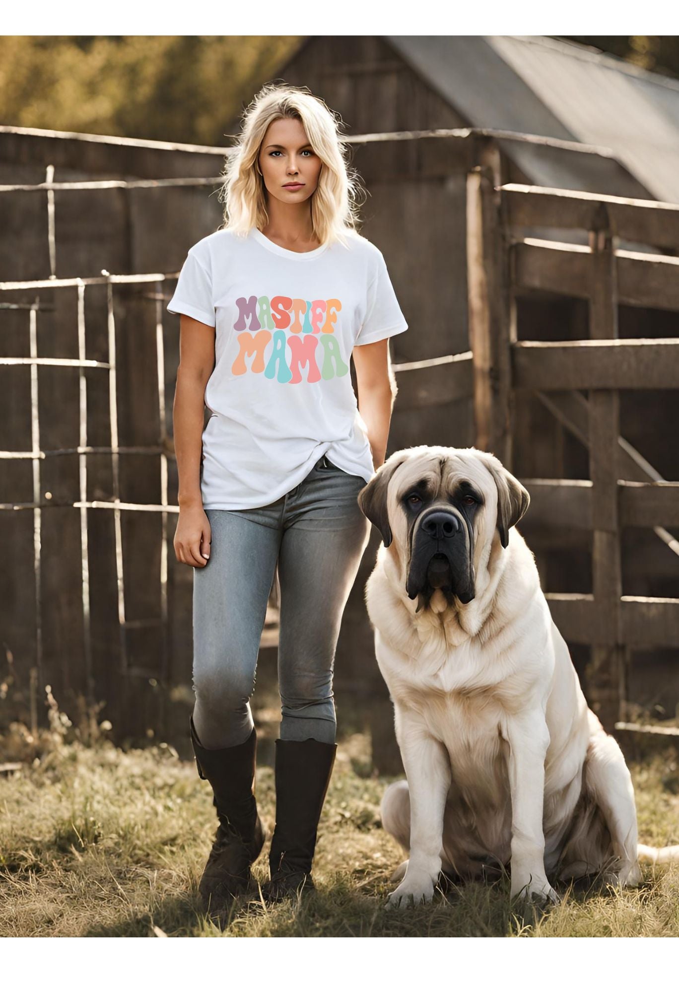 Mastiff Mama Retro T Shirt / Sweatshirt