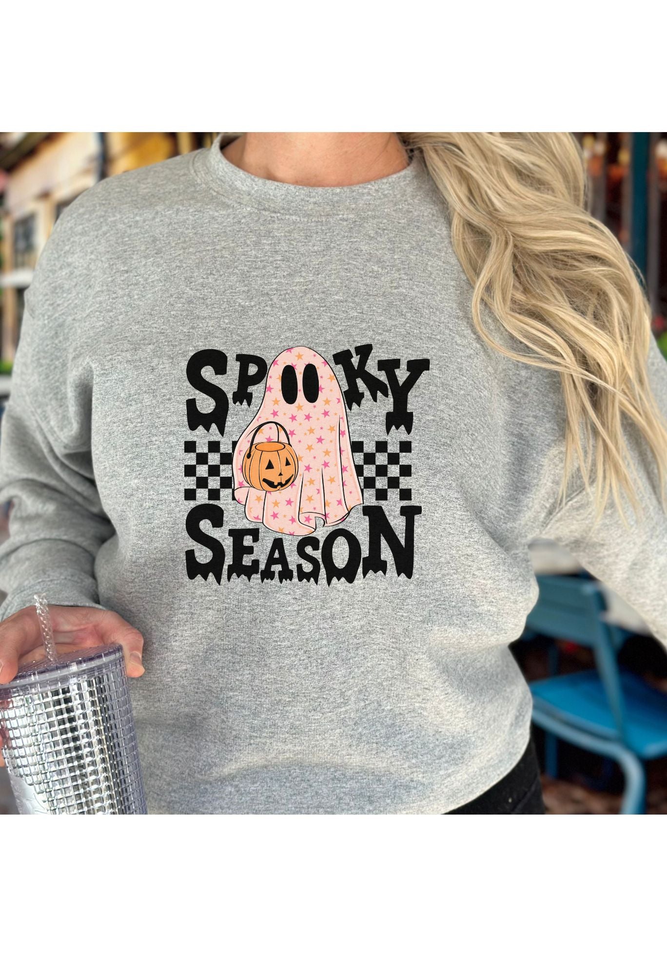 Spooky Season w/ Ghost T Shirt/Sweatshirt