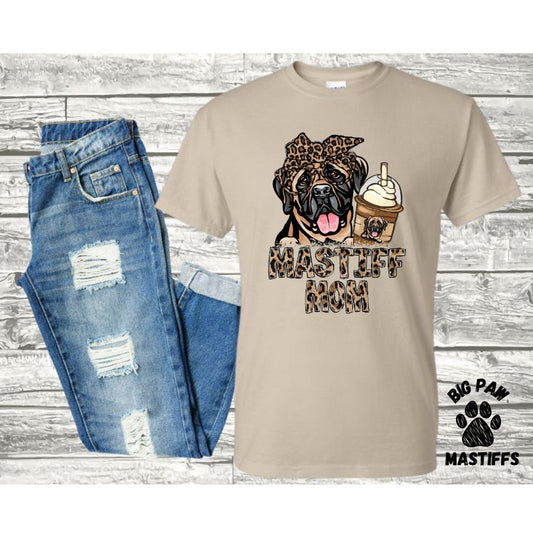Mastiff Mom Leopard T-Shirt