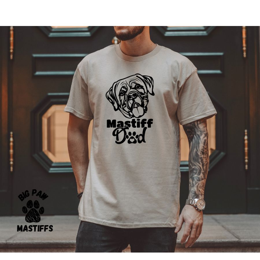 Men's Mastiff (sand) Dad T-Shirt