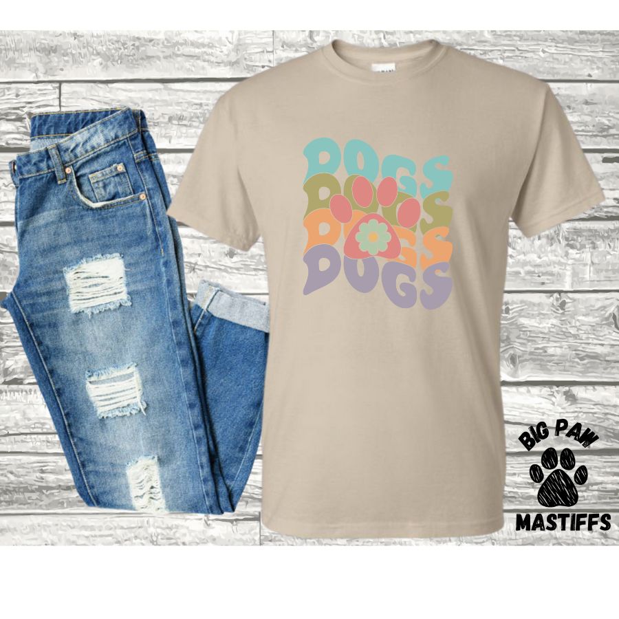 Dogs Dogs Dogs T-Shirt (White / Sand Option)